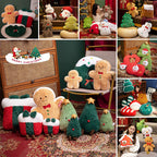 Soft decorative pillow featuring Christmas tree imagery for seasonal home decor