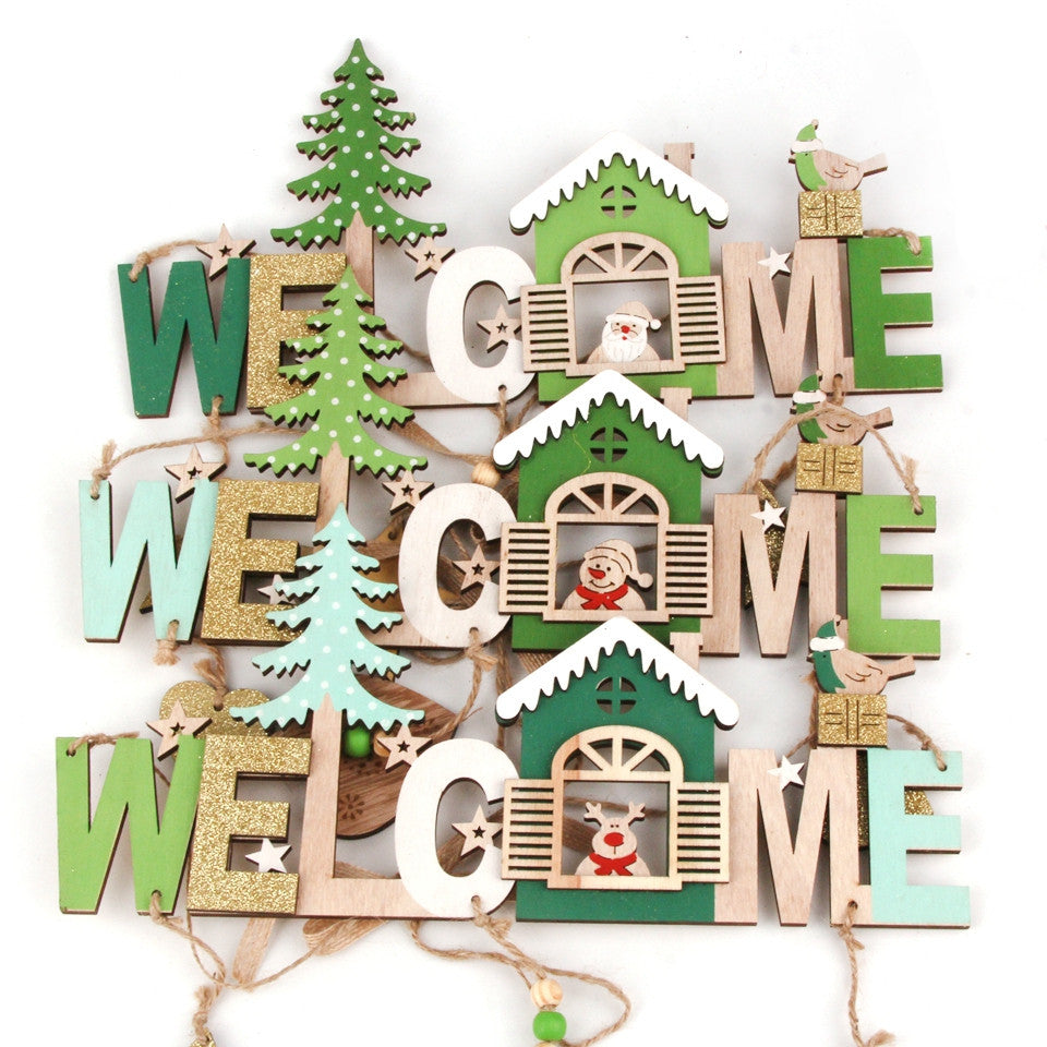 Rustic snowman wooden Christmas ornament for festive home decoration