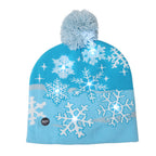 Festive LED Knit Christmas Hat with Lights - Christian Home Decor