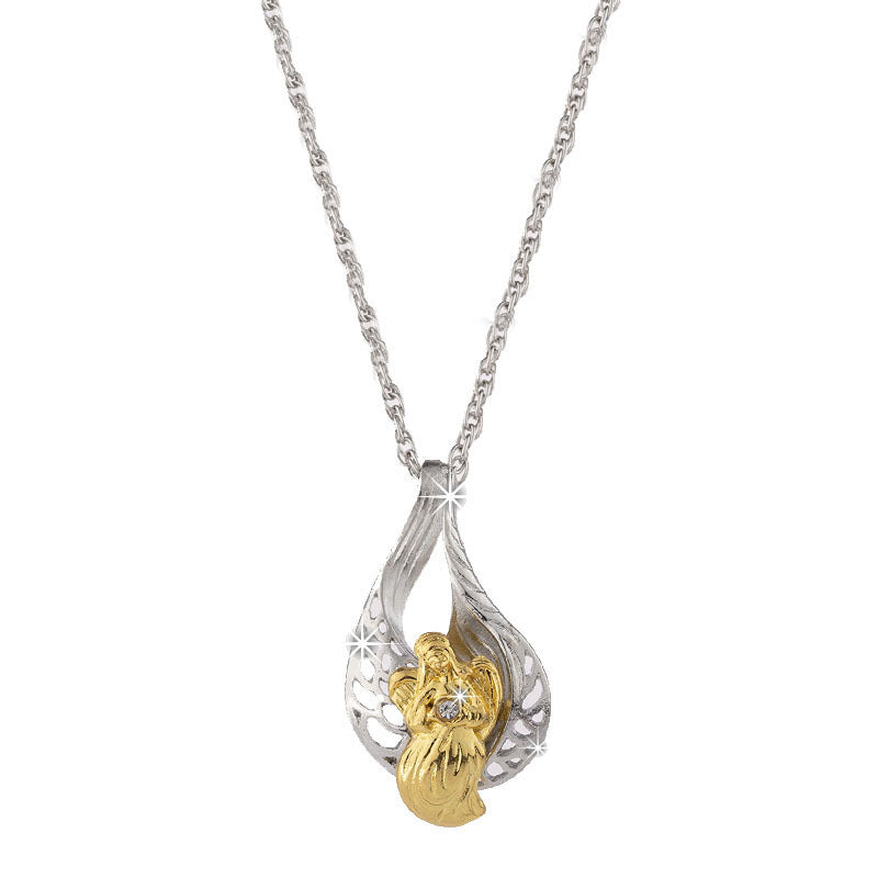 Colorful Jesus prayer pendant necklace with vibrant details on alloy chain Main image