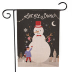 Cheerful Santa Claus design on garden flag for Christmas yard decoration