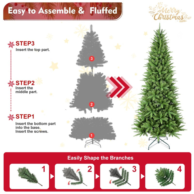 Full Christmas tree forest setting display