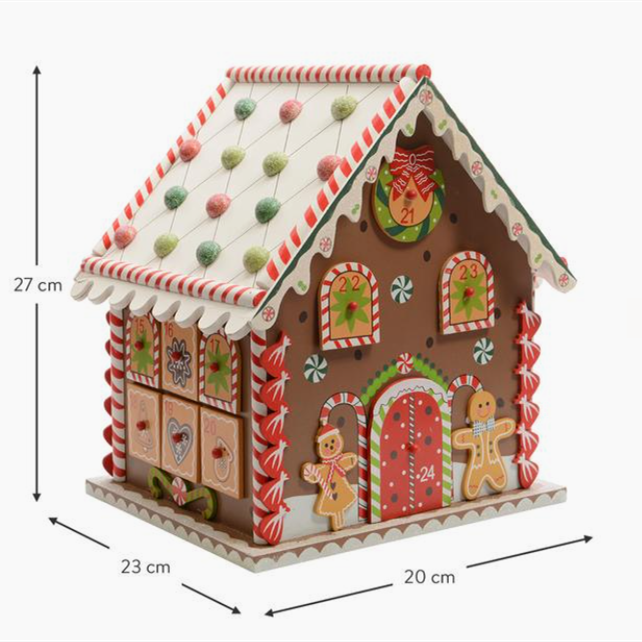 Cozy gingerbread house Christmas decoration in American country style