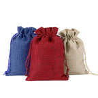 Close-up of Christmas sticker designs on linen bag