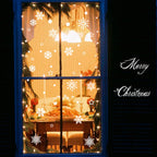 Christmas snowflake wall sticker applied to window showing winter scene