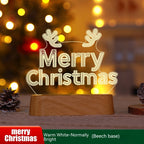 Set of LED acrylic lamps for Christmas decorations and gifting