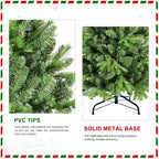 Green Christmas tree with sturdy base for Christmas traditions