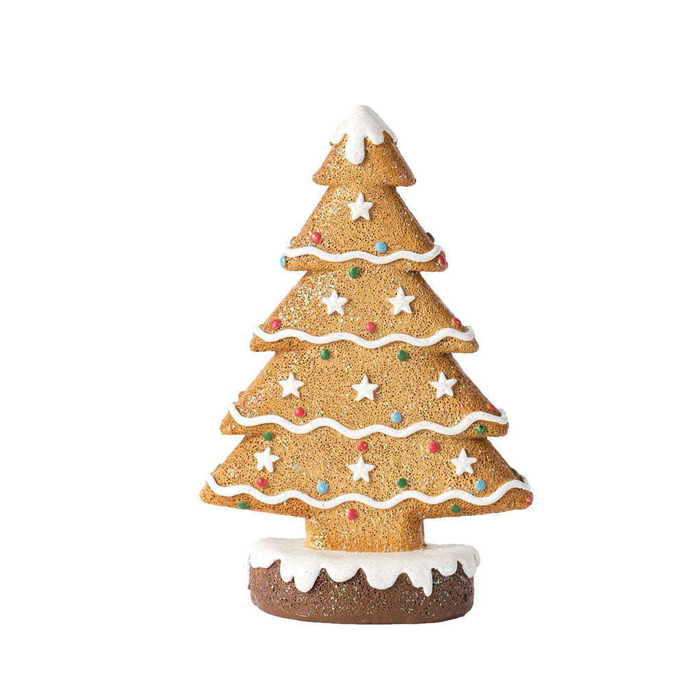 Festive gingerbread tree decoration bringing cozy Christmas spirit to living space
