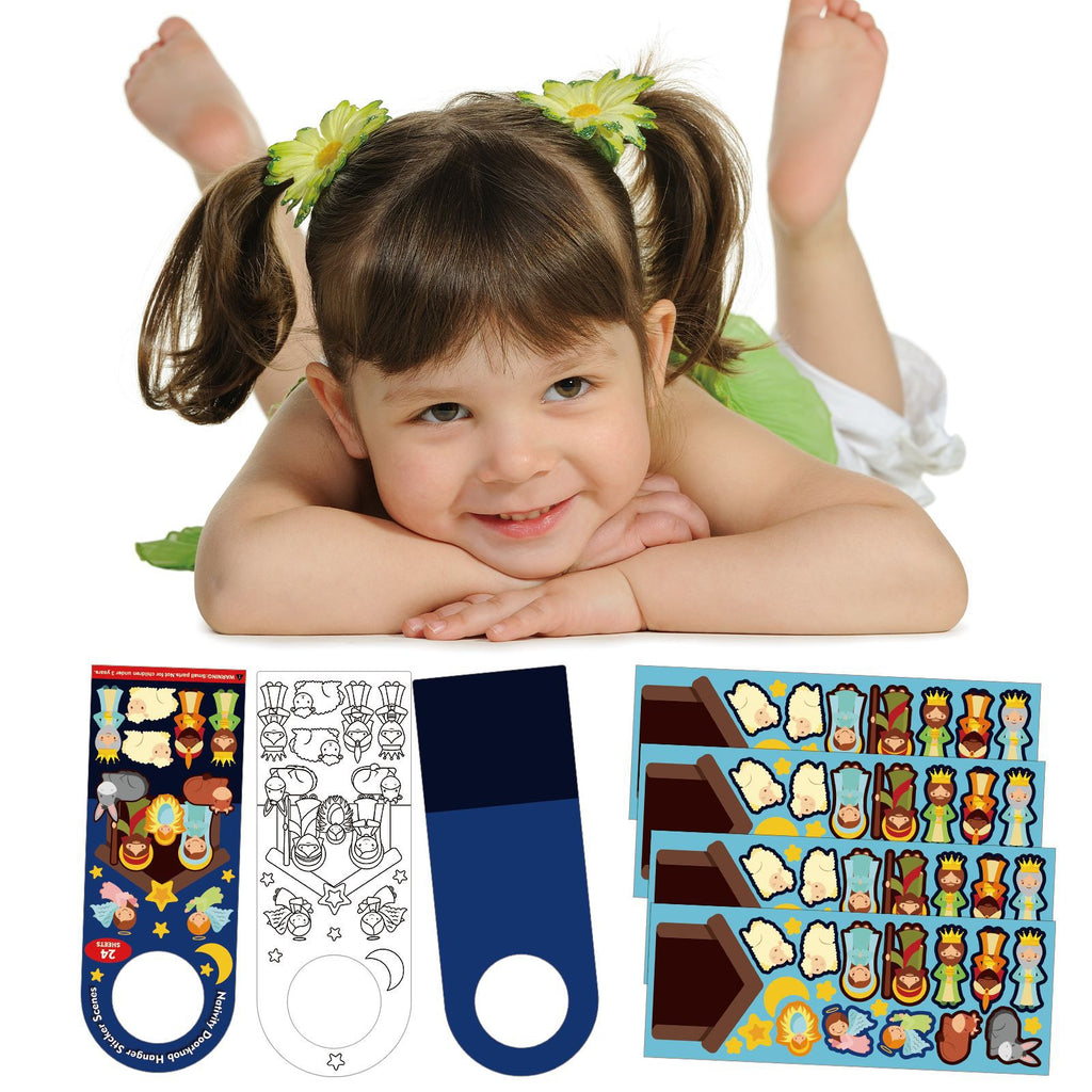 Children's Christmas nativity scene stickers set for faith-filled holiday decorating