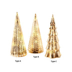 Modern minimalist Christmas tree topper featuring LED illumination in glass design