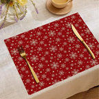 Set of Christmas table placemats for holiday gatherings
