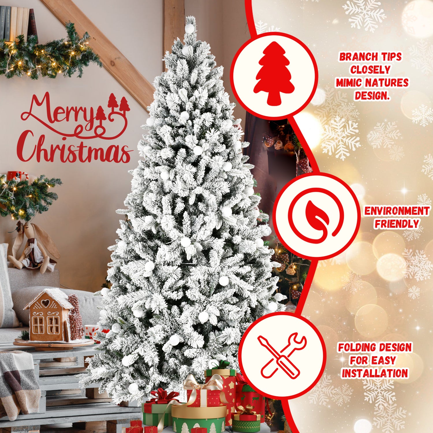 Christmas tree power pole and memory wire construction detail