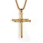 Christian cross necklace front view