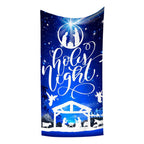 Geometric Christmas Door Curtain - Holiday Hanging Tapestry - Christian Home Decor