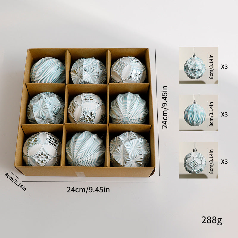 Vintage Christmas Ball Ornament Set - Christian Home Decor Secondary image