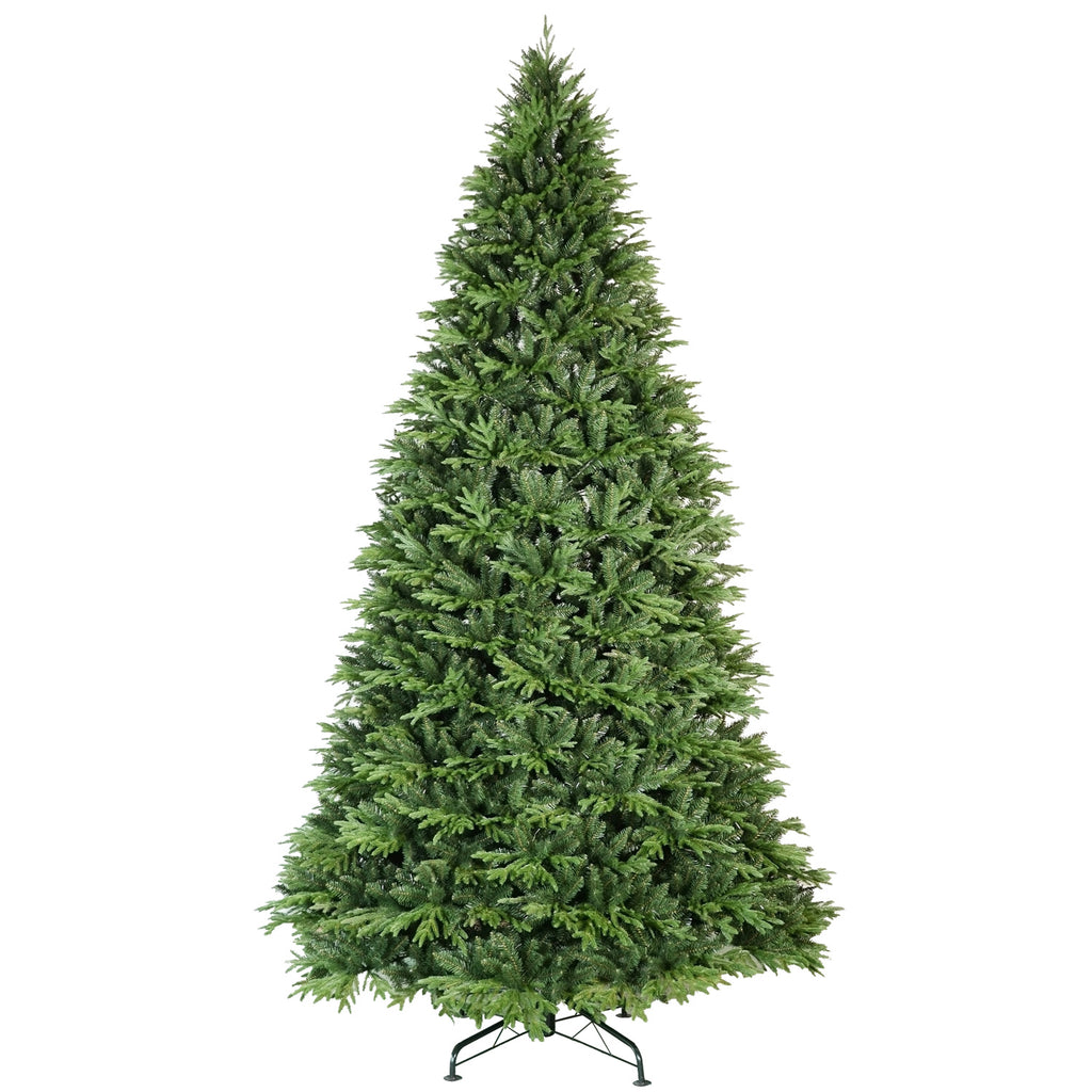 Green PE/PVC Christmas tree with steel wire construction for festive holiday celebrations