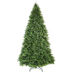 Green PE/PVC Christmas tree with steel wire construction for festive holiday celebrations