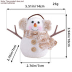 Festive ice man decoration with colorful scarf options