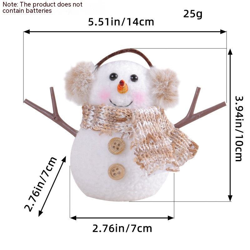 Festive ice man decoration with colorful scarf options