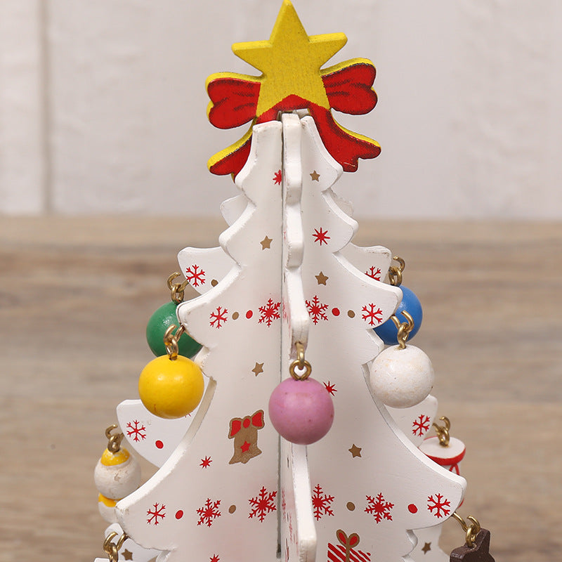 Christmas tree scene ornament with clean modern aesthetic for home