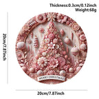 Natural wood hang tag featuring festive Christmas theme