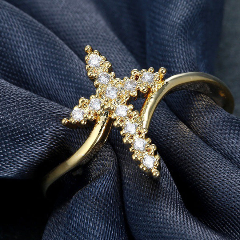 Jesus Cross Ring in silver finish displaying elegant cross design for everyday faith wear