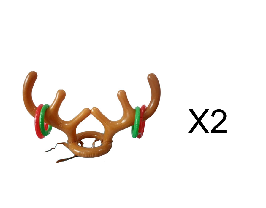 Red and green throwing rings for Christmas ring toss game
