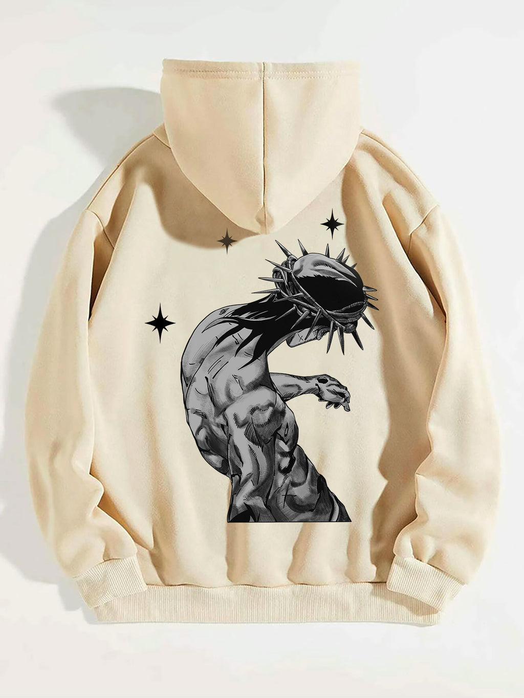 Pink Jesus letter print hoodie for women