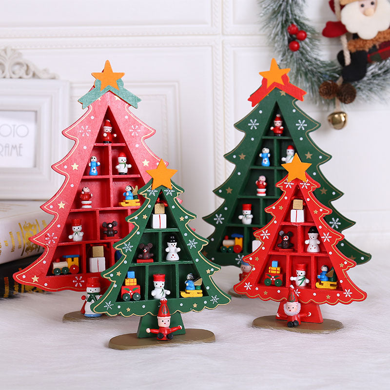 Wooden Christmas Tree Creative Scene Ornaments Secondary image