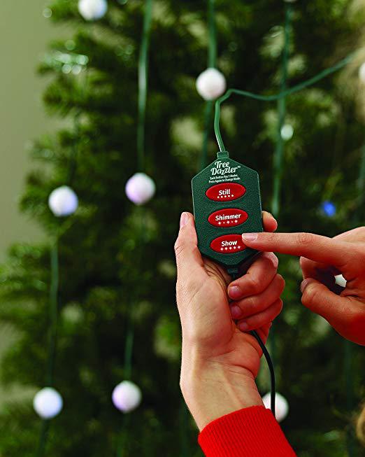 Set of 8 Christmas light wires arranged decoratively