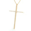 Catholic gold-plated cross necklace with zircon stone accents representing Catholic faith