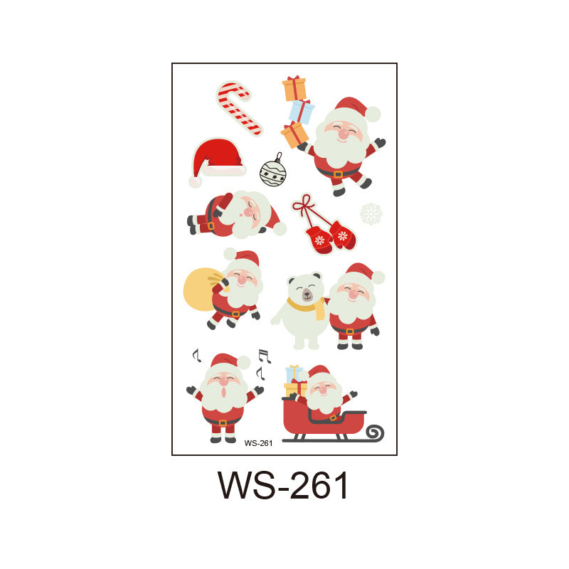 Holiday-themed temporary tattoo stickers with soft glow