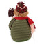 Festive Christmas snowman and elk fabric decoration set in red, green, and white colors