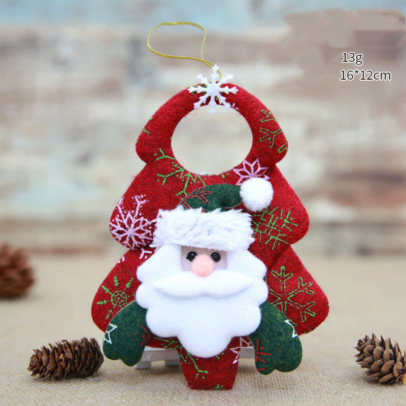 Festive Non Woven Fabric Christmas Tree Pendant Decoration - Christian Jewelry