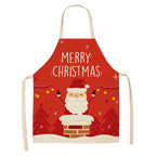 Lifestyle shot of Christmas apron ready for holiday baking traditions