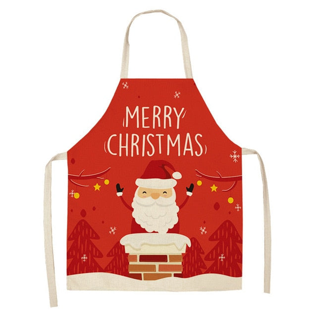 Lifestyle shot of Christmas apron ready for holiday baking traditions