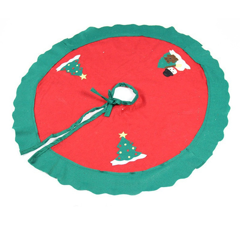 Faith-inspired Christmas tree skirt with multiple design options for home decor