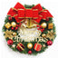 Frosted green pine Christmas garland wreath with natural berries and clover decoration