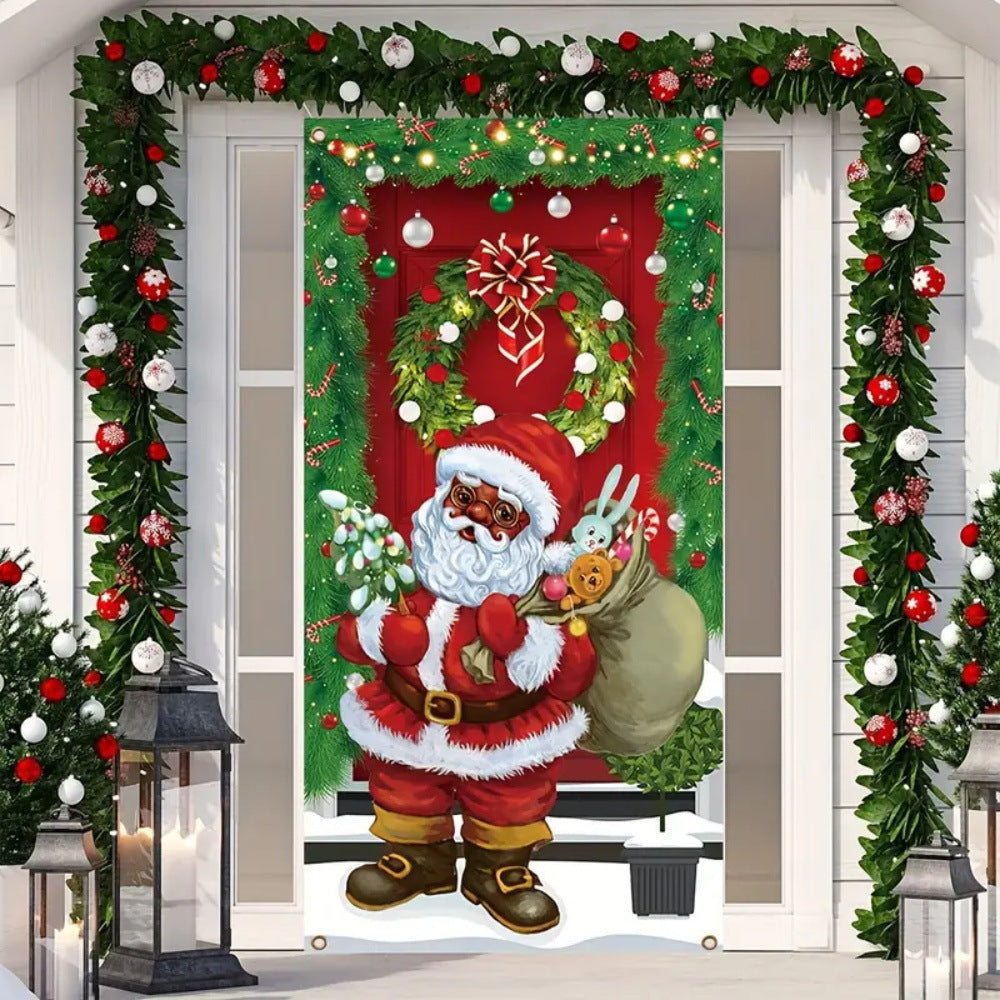 Christmas Door Curtain Hanging Decoration - Christian Home Decor