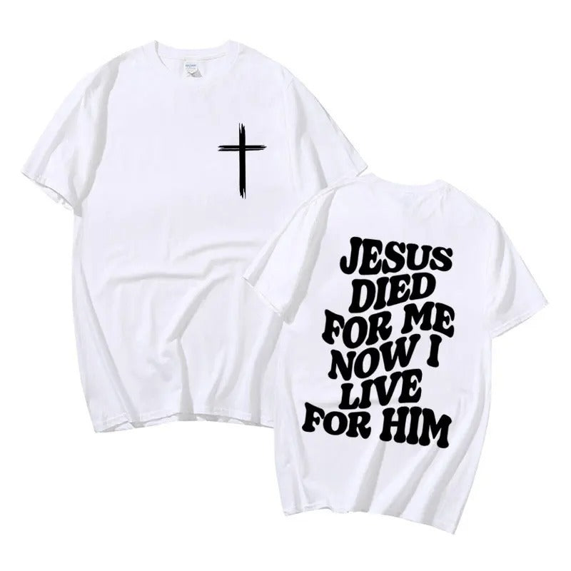 Jesus Bible Verse Lettering Christian T-Shirt for Men Secondary image