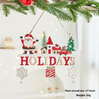 Close-up of wooden Christmas ornament with warm natural wood grain finish