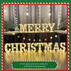 Christmas letter lights setup for seasonal display