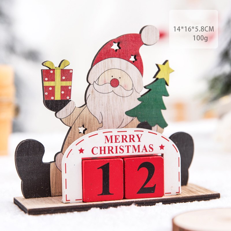 Traditional Wooden Christmas Countdown Calendar