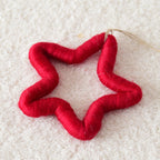 Star-shaped wool felt Christmas tree ornament