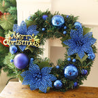 Christmas wreath with decorative details on plastic branches