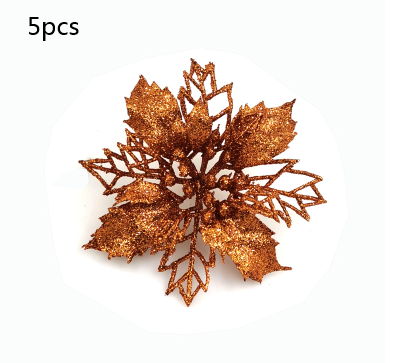 Glitter Christmas Flower Tree Ornaments - Christian Home Decor