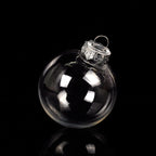 Set of transparent Christmas ornament balls in multiple sizes