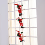 Santa Claus ladder Christmas ornament with festive appeal