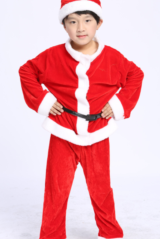 Children's Christmas costume featuring warm velvet material