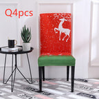 Diamond antlers pattern Christmas chair cover for seasonal home decoration